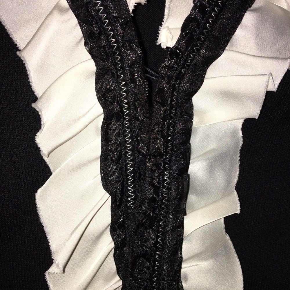 🦋 WHBM  Satin and Lace sweater cardigan - Picture 3 of 4